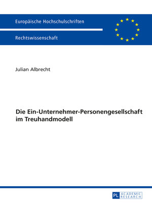 cover image of Die Ein-Unternehmer-Personengesellschaft im Treuhandmodell